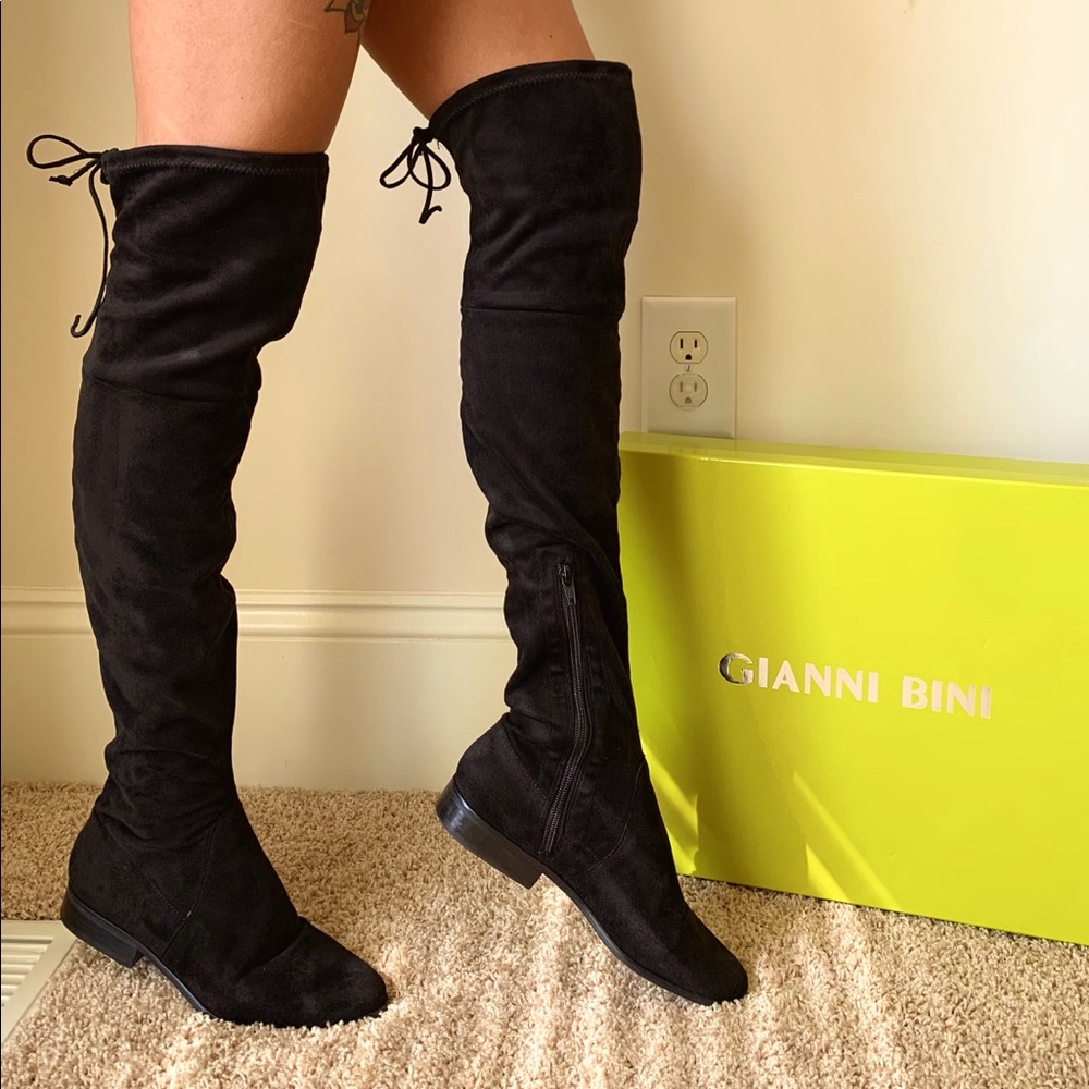 Gianna Bini Over the Knee Boot, black size 7
